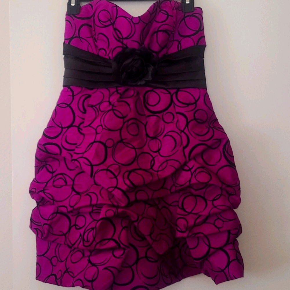 Sequin Heart, strapless dress